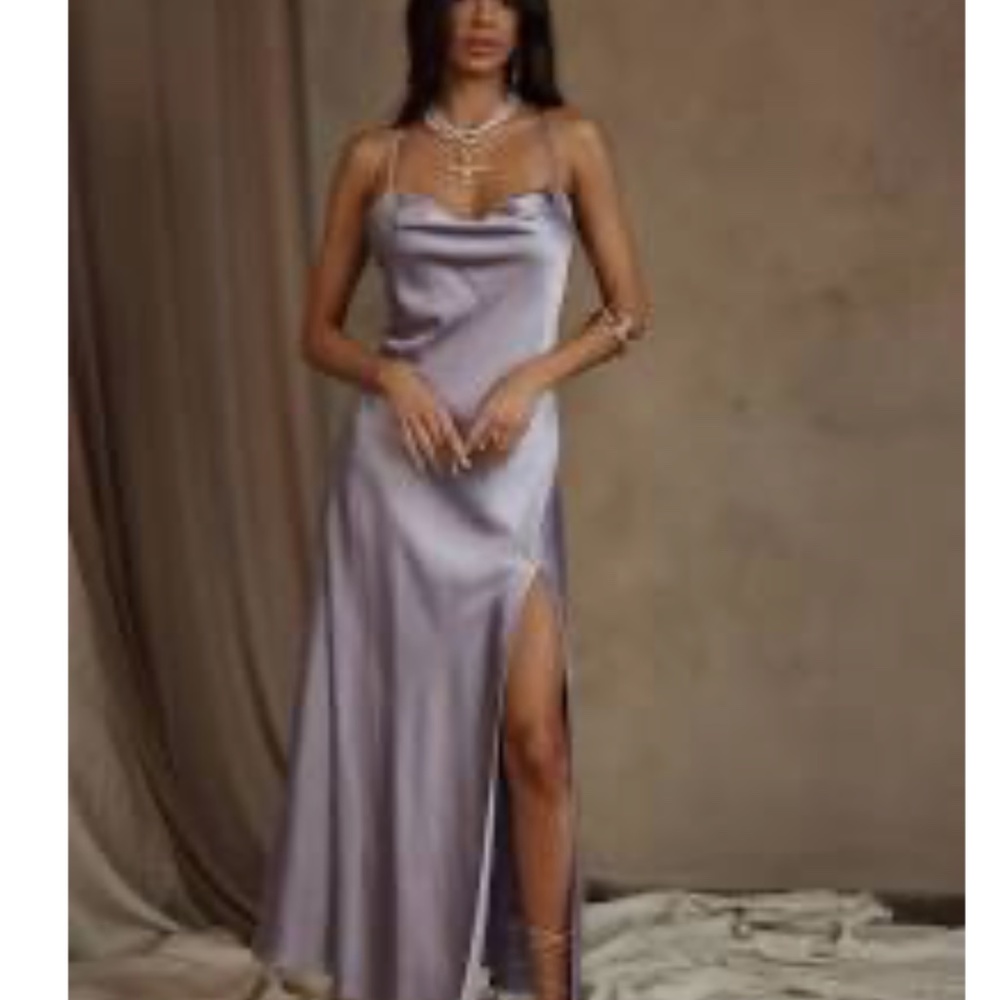 Lilac Satin Dress
